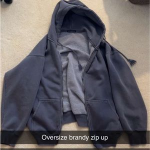 Oversized brandy zip up